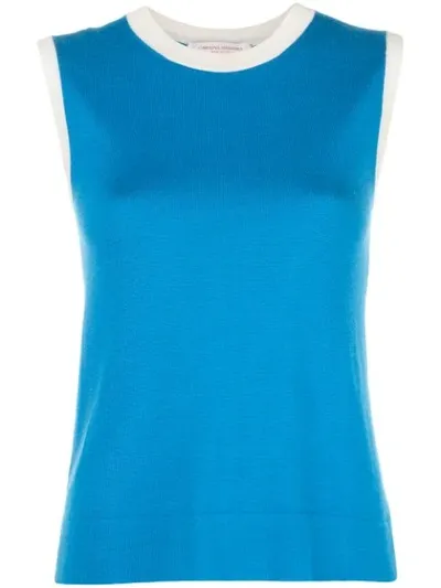 Carolina Herrera Two-tone Top In Blue