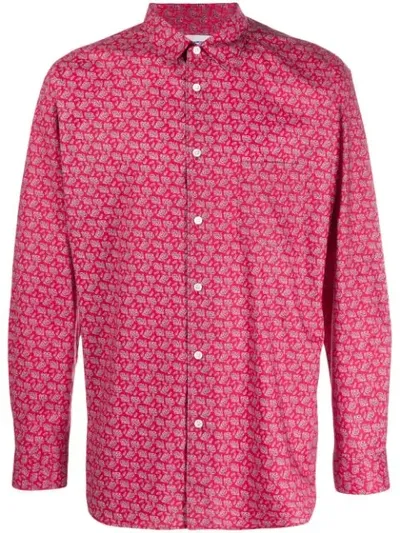 Comme Des Garçons Shirt Paisley-print Shirt In Red