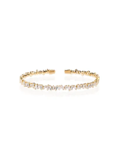 Suzanne Kalan 18k Yellow Gold And Diamond Fireworks Cuff