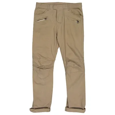 Pre-owned Balmain Trousers In Beige