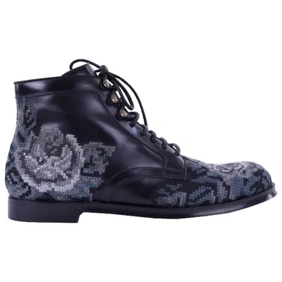 Pre-owned Dolce & Gabbana Leather Boots In Black