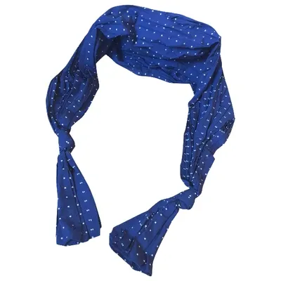 Pre-owned Balenciaga Scarf & Pocket Square In Blue