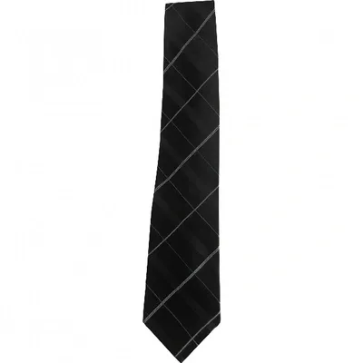 Pre-owned Dkny Silk Tie In Black