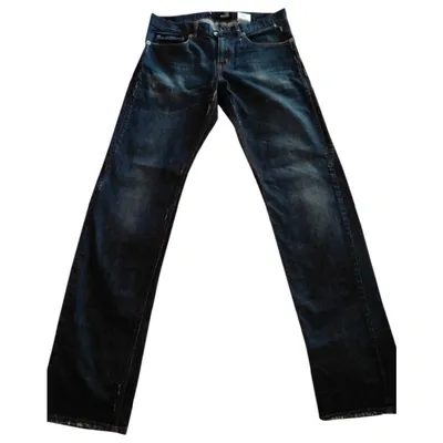 Pre-owned Moschino Straight Jeans In Blue