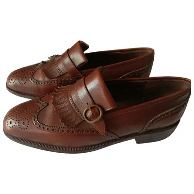 Pre-owned Fratelli Rossetti Leather Flats In Brown