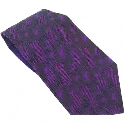 Pre-owned Versace Silk Tie In Purple