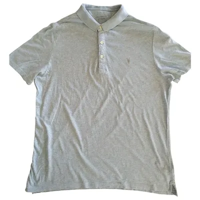 Pre-owned Allsaints Polo Shirt In Blue