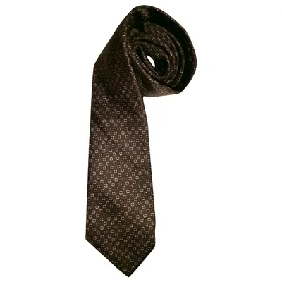 Pre-owned Borrelli Silk Tie In Brown