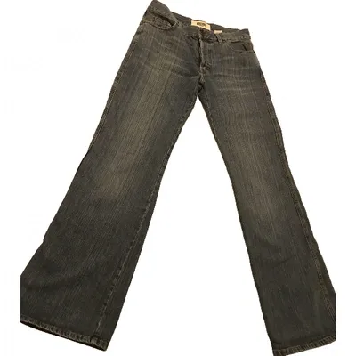 Pre-owned Moschino Straight Jeans In Blue