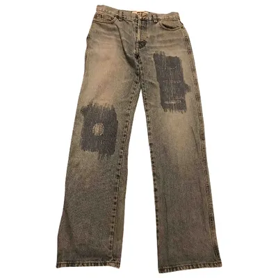 Pre-owned Moschino Straight Jeans In Blue