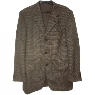 Pre-owned Canali Wool Suit In Brown