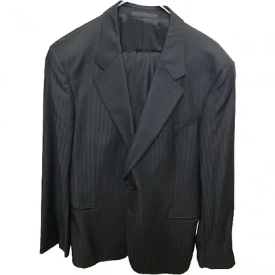 Pre-owned Armani Collezioni Wool Suit In Black