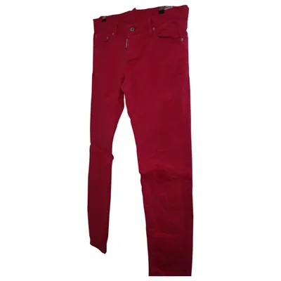 Pre-owned Dsquared2 Slim Jean In Pink