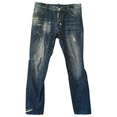 Pre-owned Dsquared2 Slim Jean In Blue