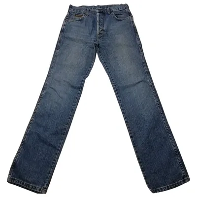 Pre-owned Wrangler Straight Jeans In Blue