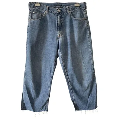 Pre-owned Valentino Straight Jeans In Blue