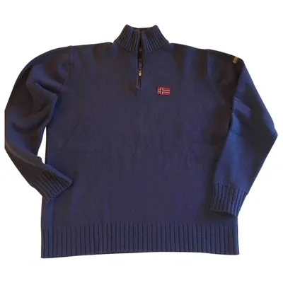 Pre-owned Napapijri Wool Pull In Purple