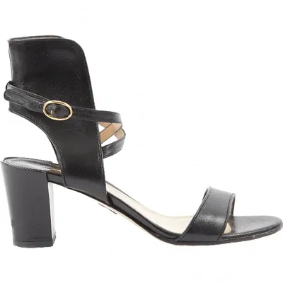 Pre-owned Paul Andrew Leather Heels In Black