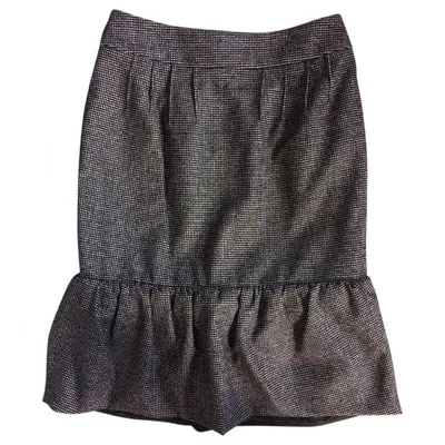 Pre-owned Saint Laurent Wool Skirt In Black