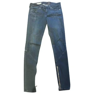 Pre-owned Ag Slim Jeans In Blue