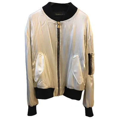 Pre-owned Alexandre Vauthier Silk Jacket In Ecru