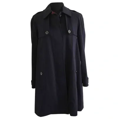 Pre-owned Burberry Trench Coat In Blue