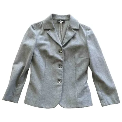 Pre-owned Alberto Biani Wool Blazer In Grey