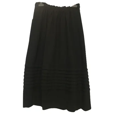 Pre-owned Dior Wool Mid-length Skirt In Black