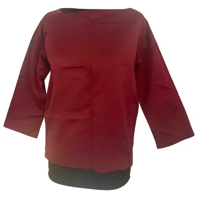 Pre-owned Miu Miu Silk Blouse In Burgundy