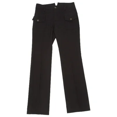 Pre-owned Dolce & Gabbana Wool Straight Pants In Black