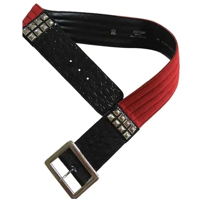 Pre-owned Escada Leather Belt In Red