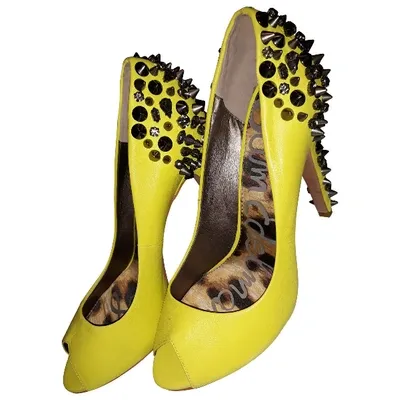 Pre-owned Sam Edelman Leather Heels In Yellow