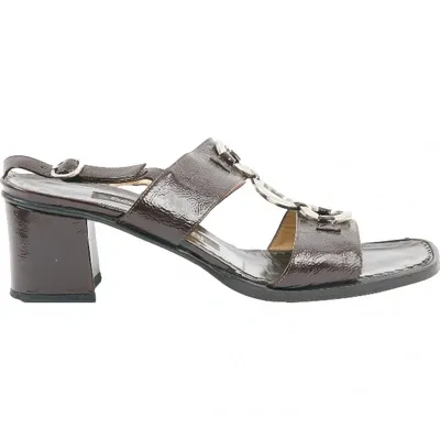 Pre-owned Sergio Rossi Patent Leather Heels In Brown