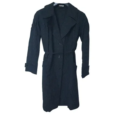 Pre-owned Miu Miu Coat In Black