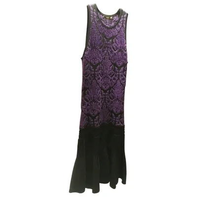 Pre-owned Roberto Cavalli Mid-length Dress In Purple