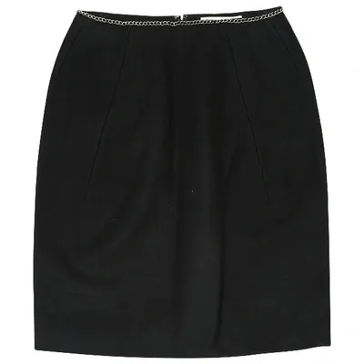 Pre-owned Saint Laurent Wool Mid-length Skirt In Black