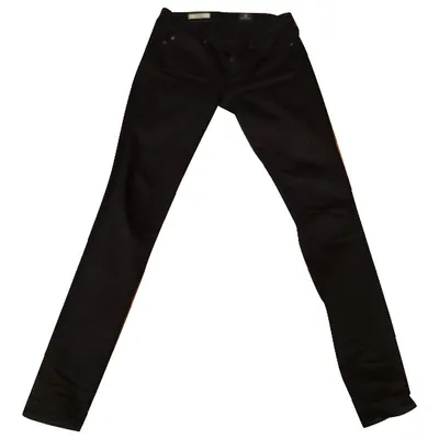 Pre-owned Ag Black Cotton Jeans