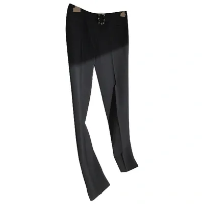 Pre-owned Blumarine Wool Slim Pants In Blue