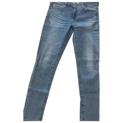 Pre-owned Ag Slim Jeans In Blue