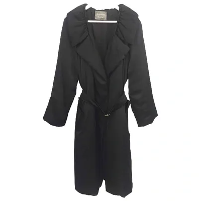 Pre-owned Lanvin Trench Coat In Black