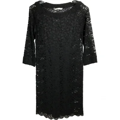 Pre-owned Diane Von Furstenberg Mid-length Dress In Black