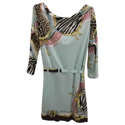 Pre-owned Roberto Cavalli Mini Dress In Multicolour