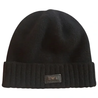 Pre-owned Emporio Armani Cashmere Beanie In Black