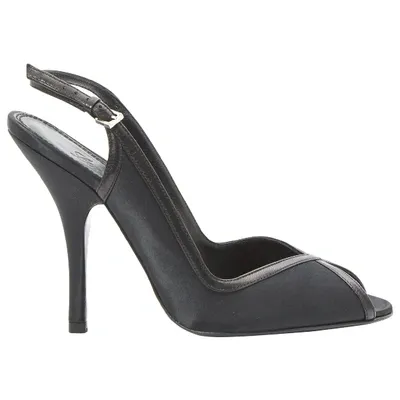 Pre-owned Loewe Cloth Heels In Black