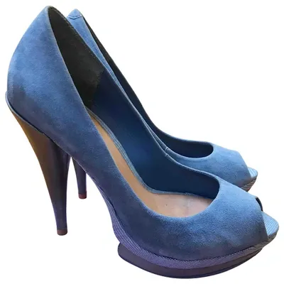 Pre-owned Schutz Heels In Blue