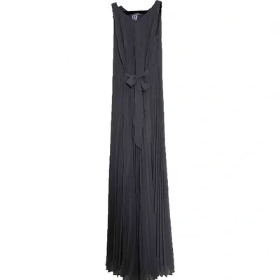 Pre-owned Halston Maxi Dress In Grey