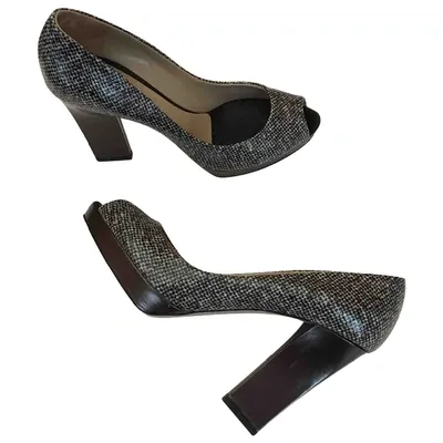 Pre-owned Diego Dolcini Cloth Heels In Grey