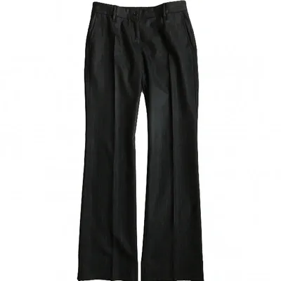 Pre-owned Dolce & Gabbana Wool Straight Pants In Anthracite