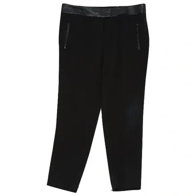 Pre-owned Andrew Gn Wool Straight Pants In Black