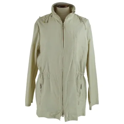 Pre-owned Burberry Trench Coat In Ecru